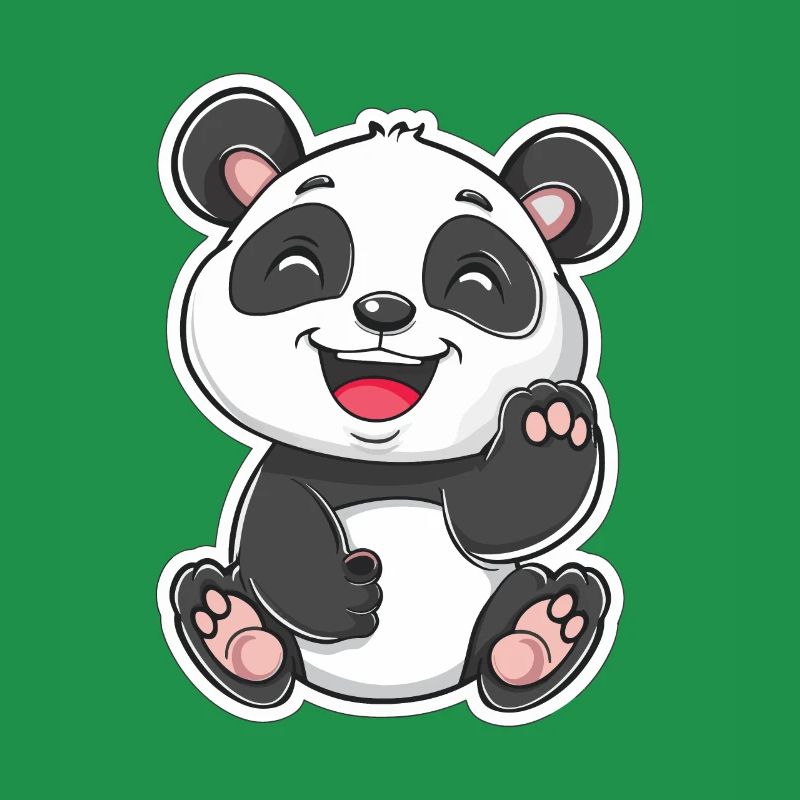 Exubérant Panda Buddy Sticker