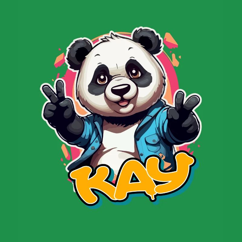 KAY - Handsome boy name with cool panda