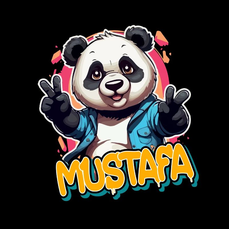 MUSTAFA - Schöner Jungen Name mit coolem Panda