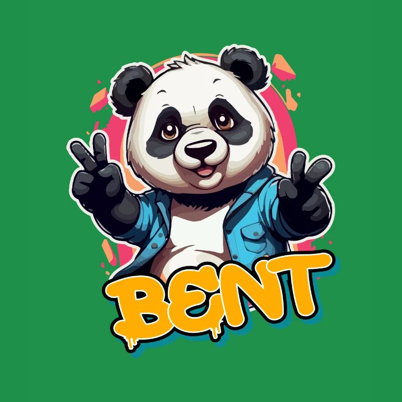 BENT - Handsome boy name with cool panda