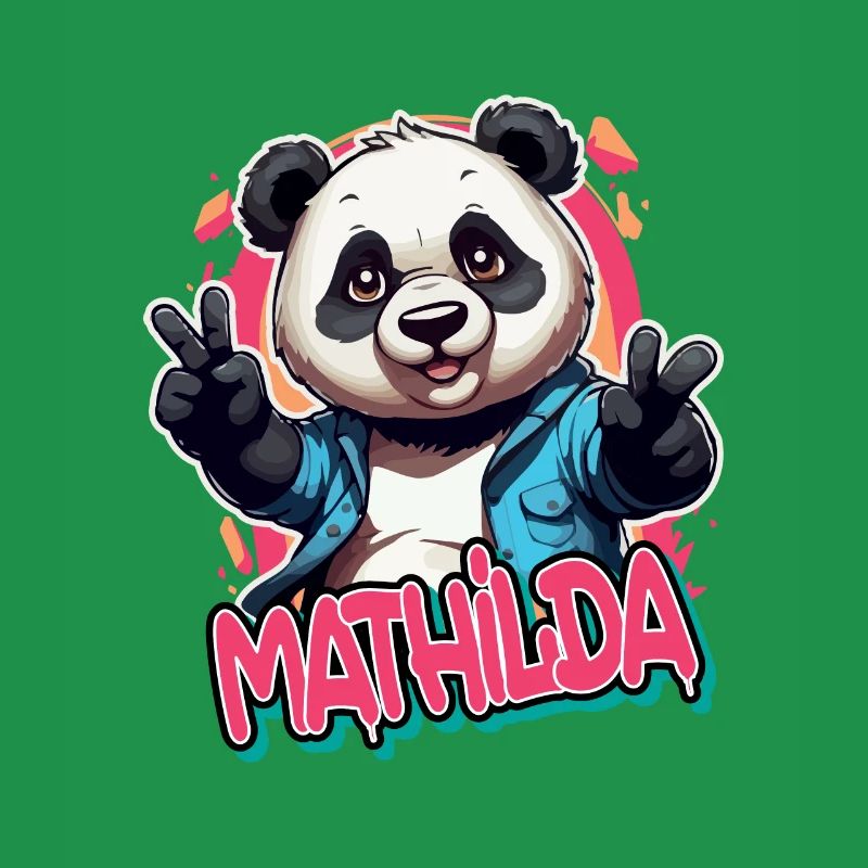 MATHILDA - Schöner Mädchen Name mit coolem Panda