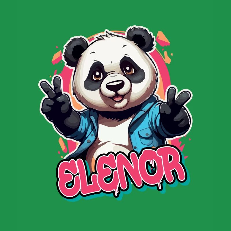 ELENOR - Schöner Mädchen Name mit coolem Panda