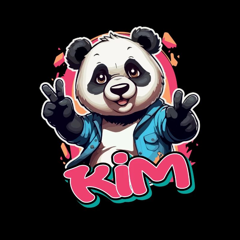 KIM - Schöner Mädchen Name mit coolem Panda
