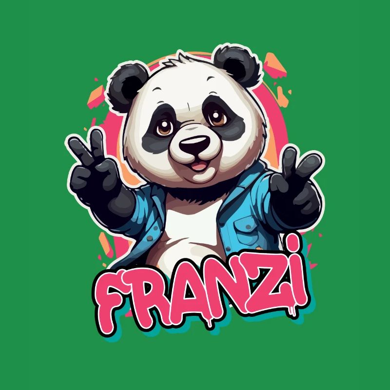 FRANZI - Schöner Mädchen Name mit coolem Panda
