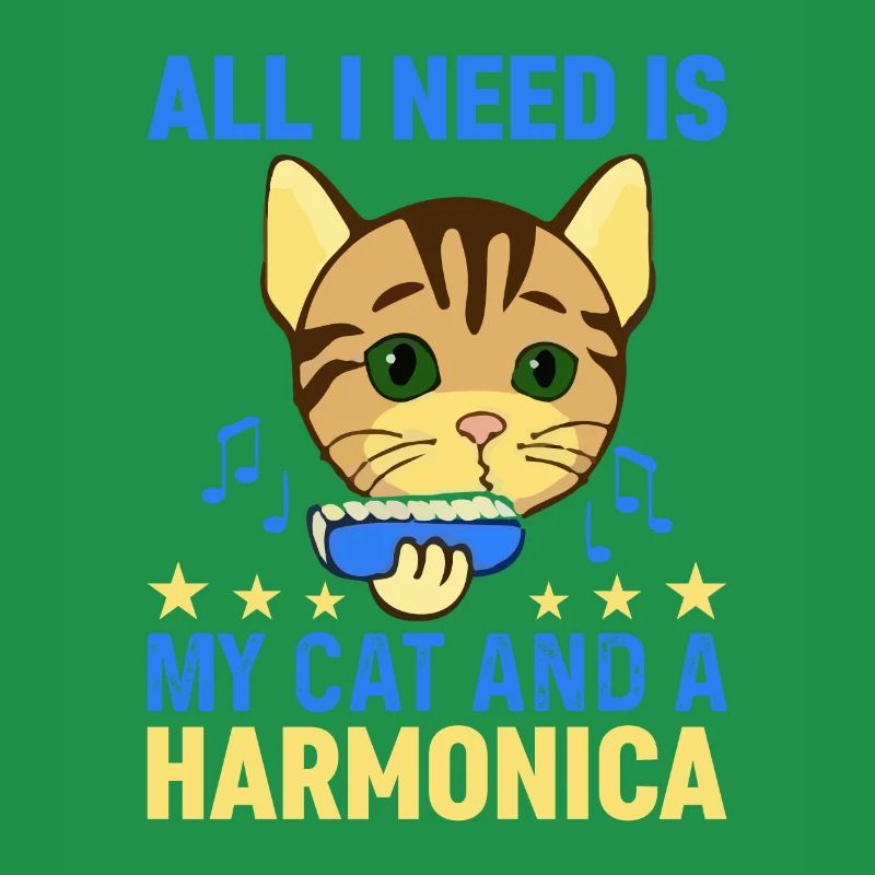 All I Need Is My Cat And A Harmonica Harmonicist &