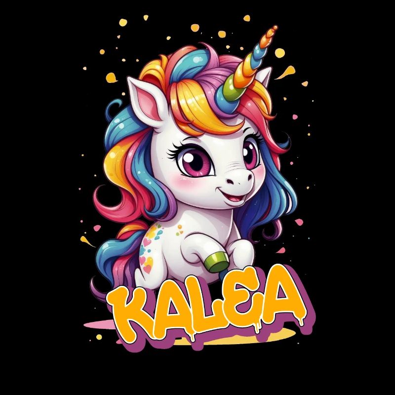 KALEA - Schöner Mädchen Name mit süßem Einhorn