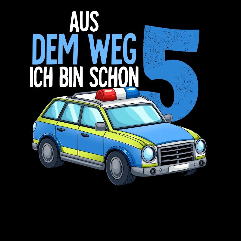 5. Geburtstag Polizei Polizeiauto 5 Jahre
