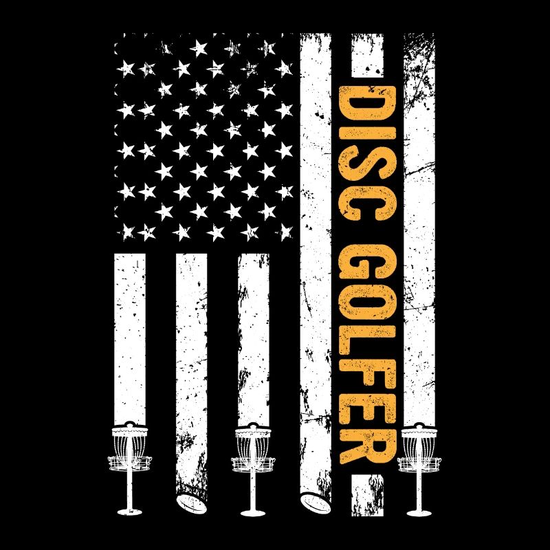 Disc Golf Disc Golfing Us Flag Disc Golfer