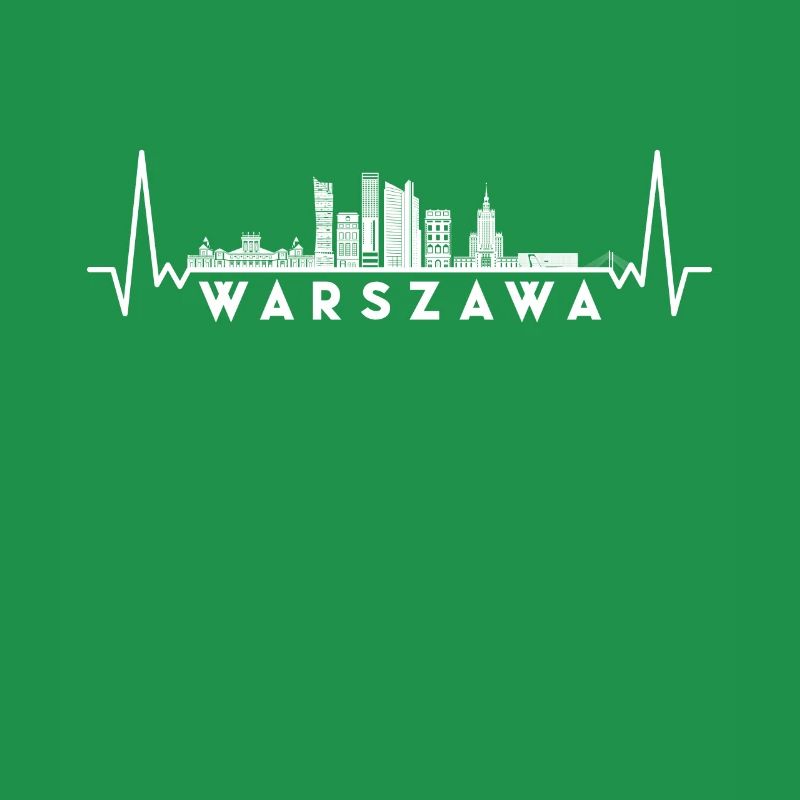 Heartbeat Skyline Pologne-Varsovie-Varsovie