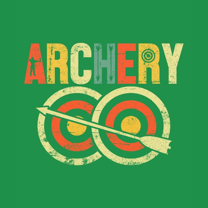 Bogenschießen Retro Groovy Pfeil Compound Bogen Jagd