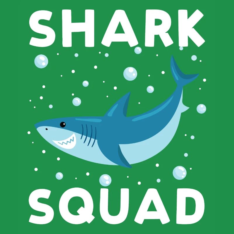 Cool Shark Squad avec planche de surf Summer Vibes
