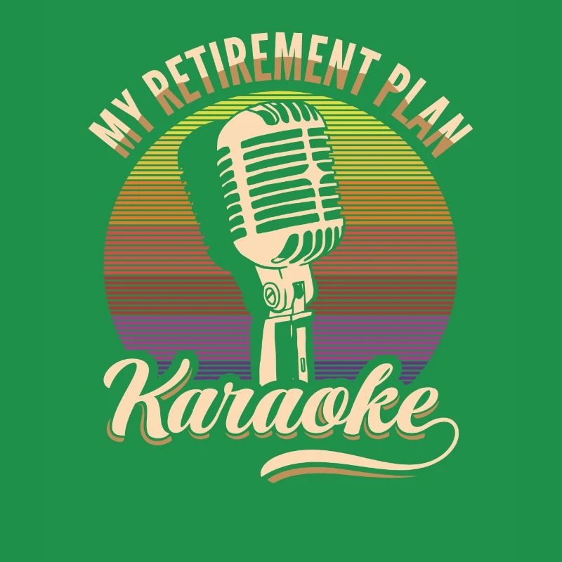 My Retirement Plan Karaoke Microphone Retro