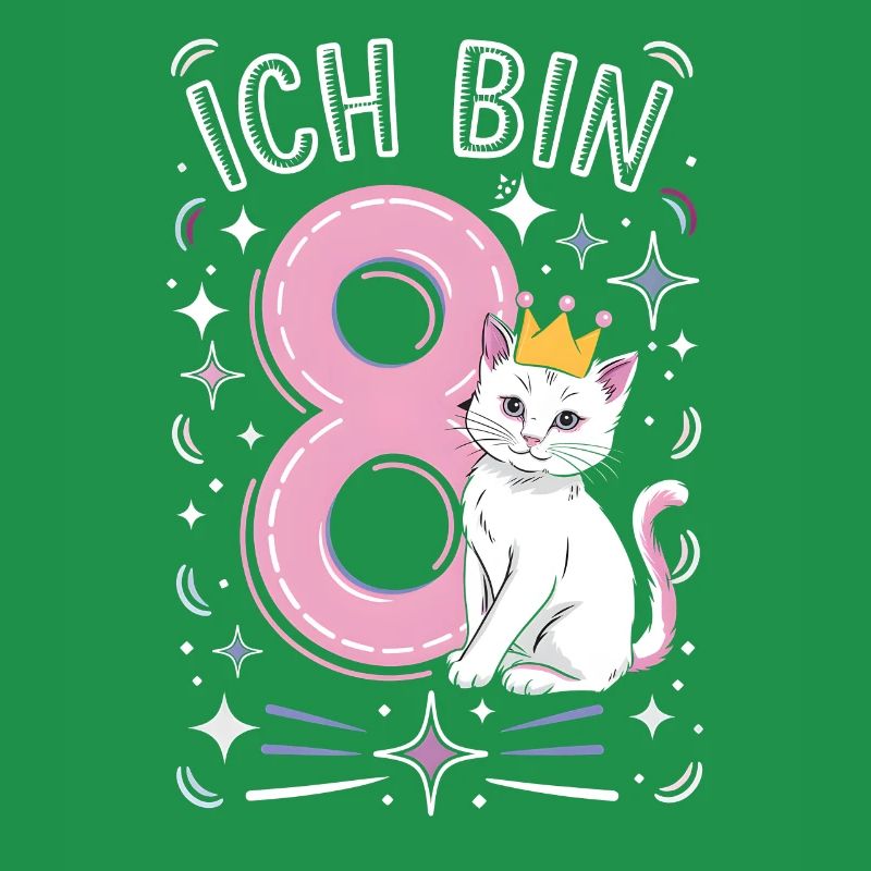 8. Geburtstag Katze Kätzchen Kindergeburtstag