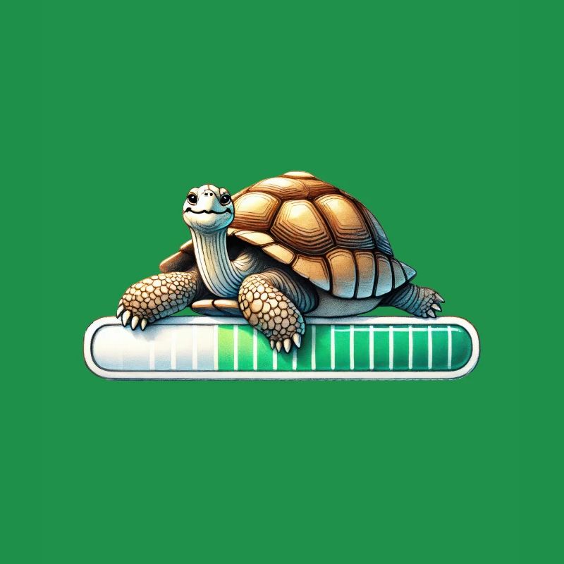 Langsame Fortschritte Schildkröte Illustration