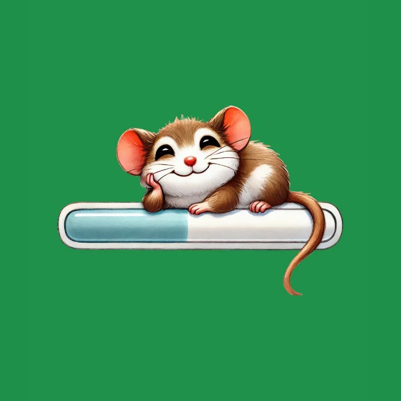Relaxed mouse on loading bar