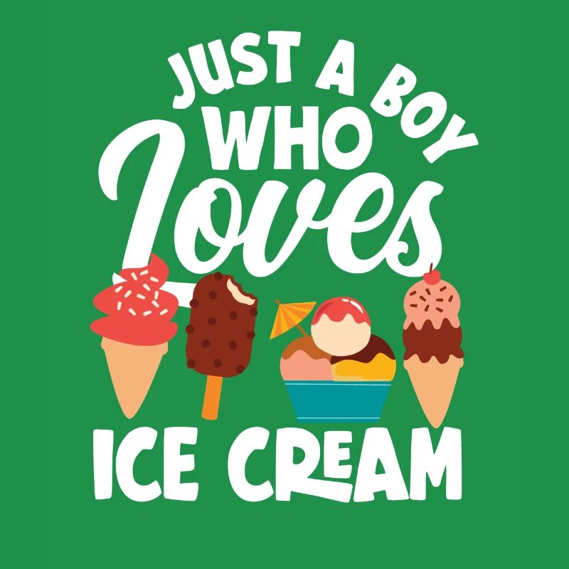 Ein Junge Der Eis Liebt - Eiscreme Fan