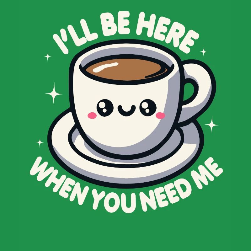 Ich bin hier, wenn du mich brauchst Kaffee