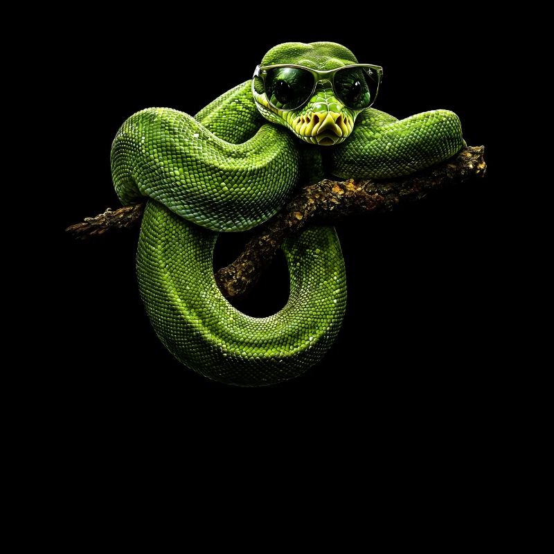 Arbre vert Python Serpents Amoureux Terrarium