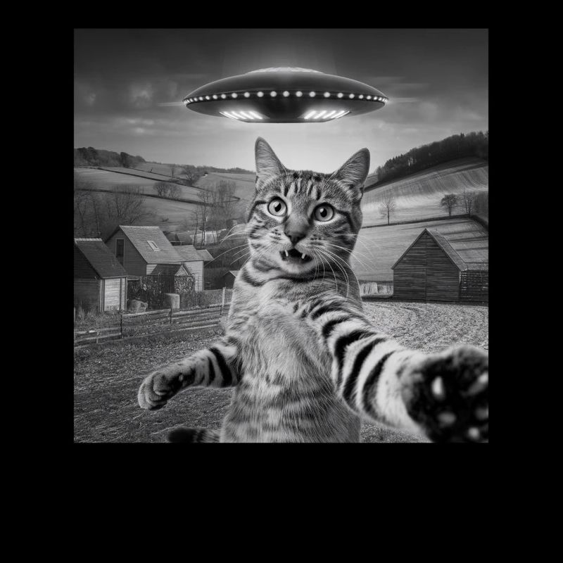 Alien Encounter Cat Selfie