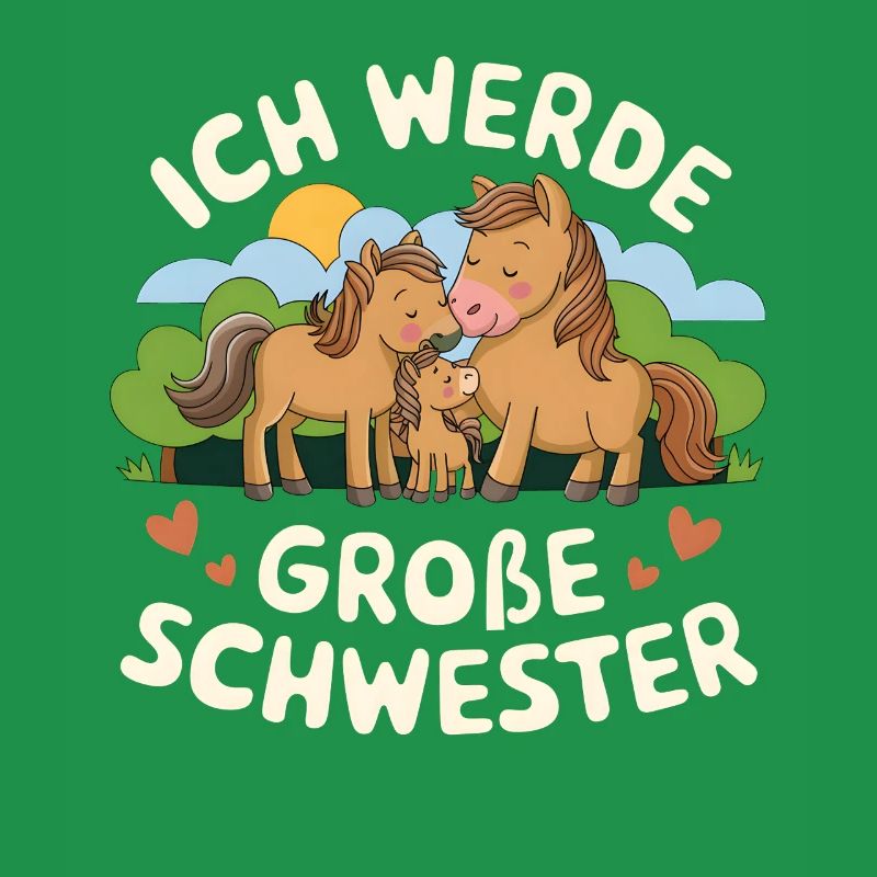 Ich werde eine große Schwester Pferd Pferde