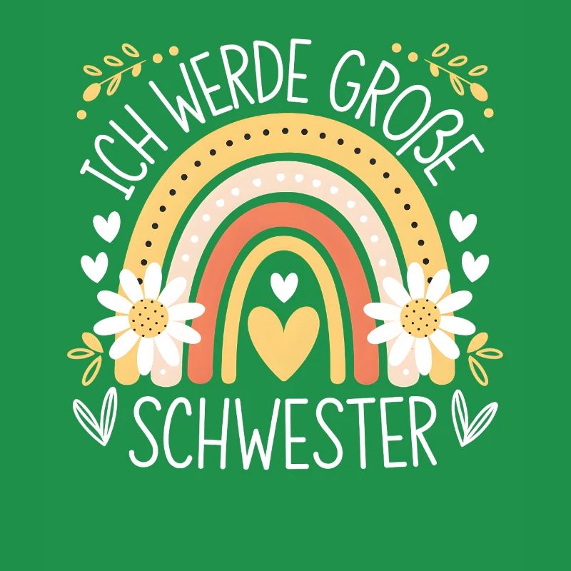 Ich Werde Große Schwester Regenbogen Boho
