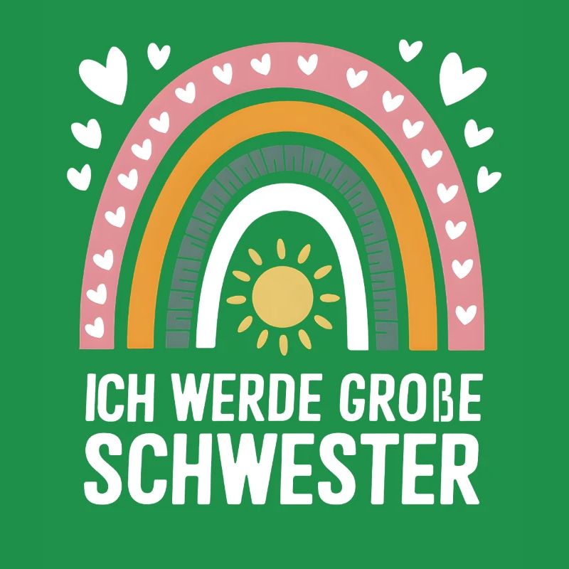 Ich Werde Große Schwester Regenbogen Boho