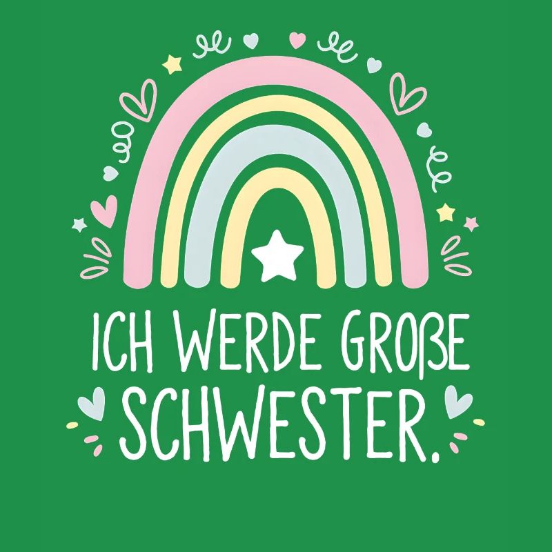Ich Werde Große Schwester Regenbogen Boho