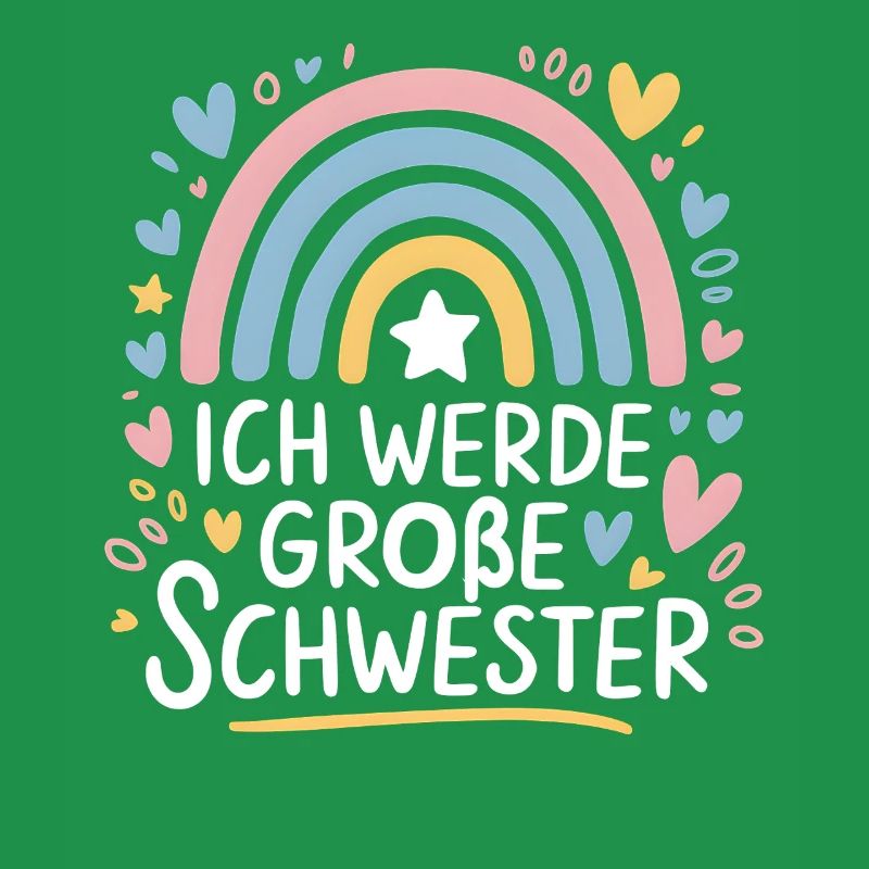 Ich Werde Große Schwester Regenbogen Boho