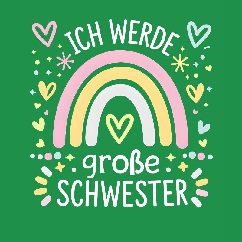 Ich Werde Große Schwester Regenbogen Boho