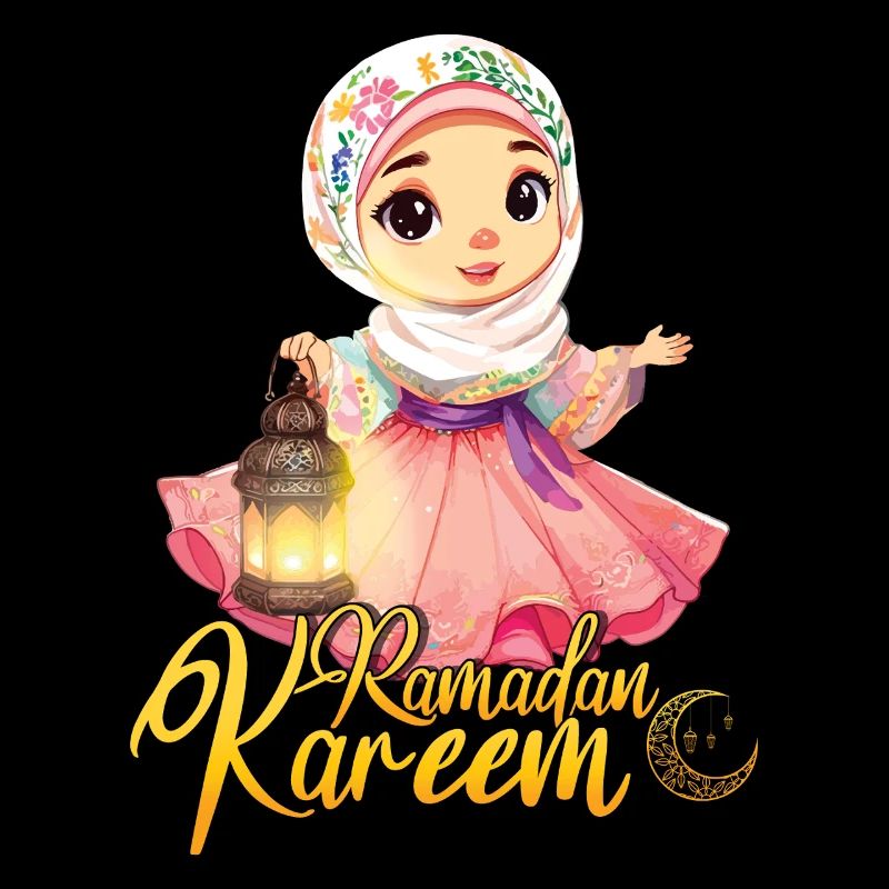 Eid Mubarak Ramadan Kareem Illustration with