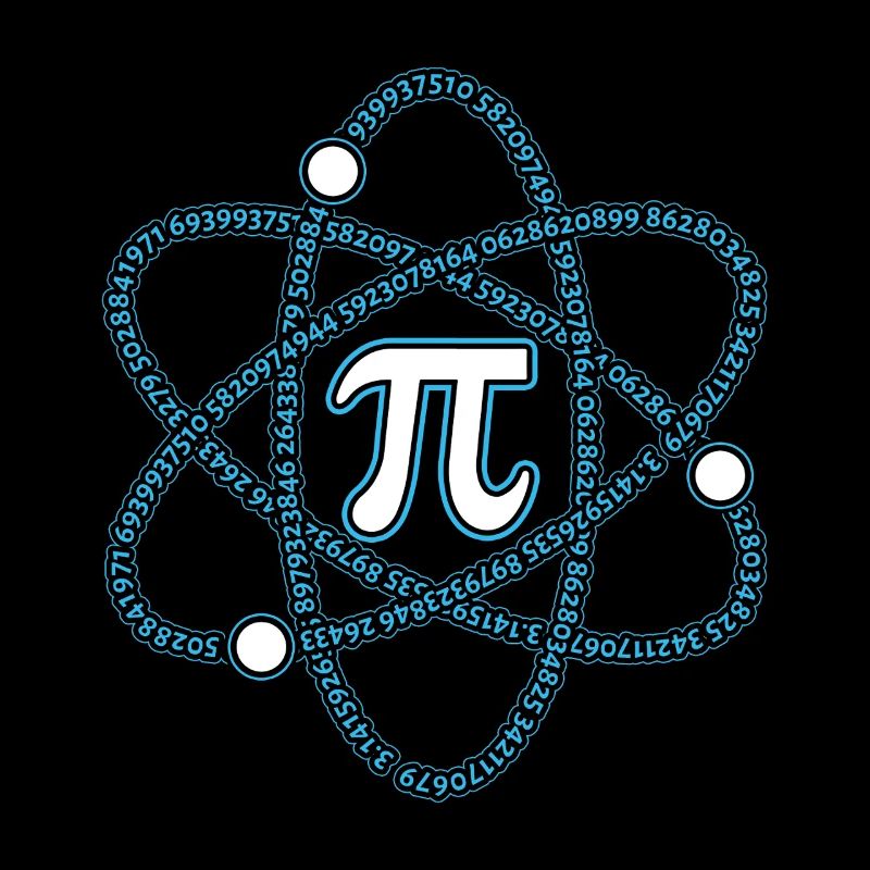 Conception de cercles de numéro atomique Pi Tag