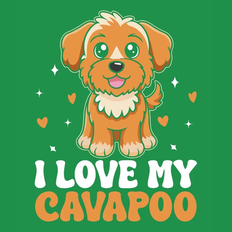 J’adore mon cavapoo cavadoodle drôle de troupeau d’animaux de compagnie