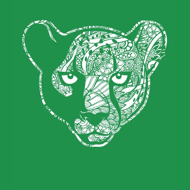 Cheetah Cheetah Floral Pattern