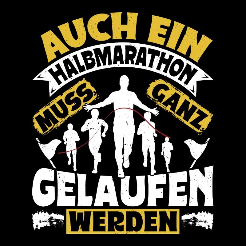 Läufer AUCH EIN HALBMARATHON MUSS GELAUFEN WERDEN