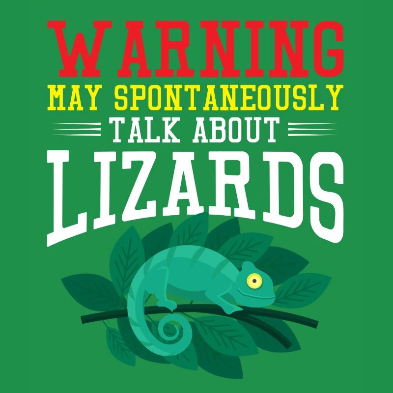 Fun Warning Lizard Talk Design