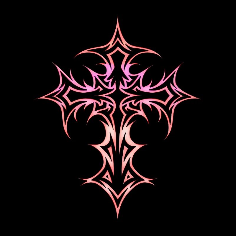 Goth Cross Y2K Emo Cross Gothic Aesthetic Tribal