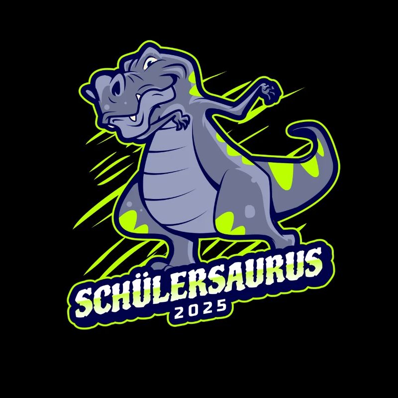Einschulung 2025 Dabbing T-Rex Schulkind