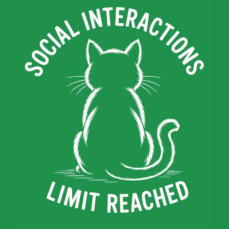 Limite d’interactions sociales atteinte Chat introverti