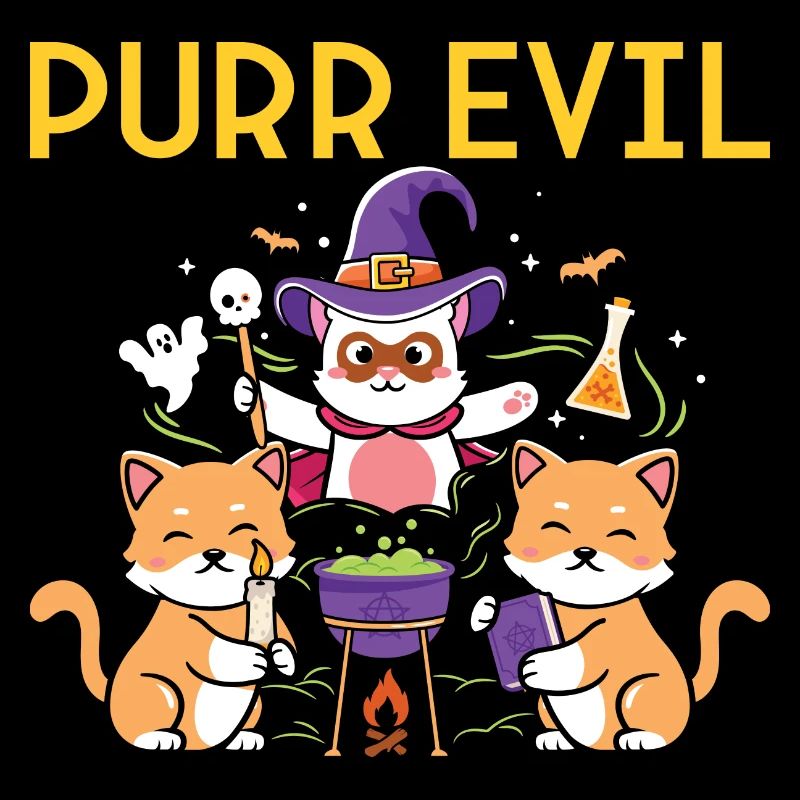 Sorcière chat d’Halloween