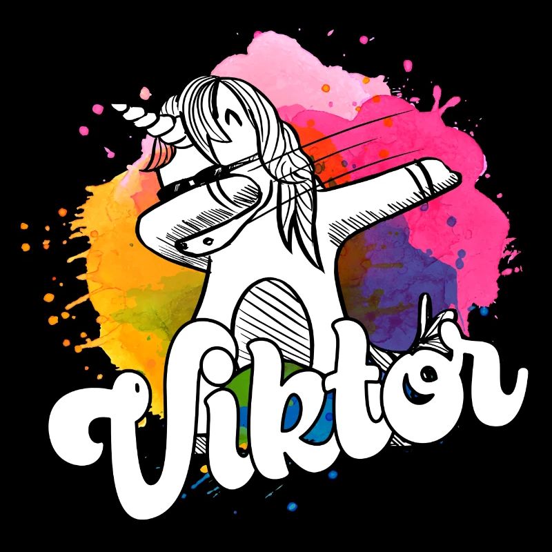 VIKTOR - Beautiful Boy Name with Cool Unicorn