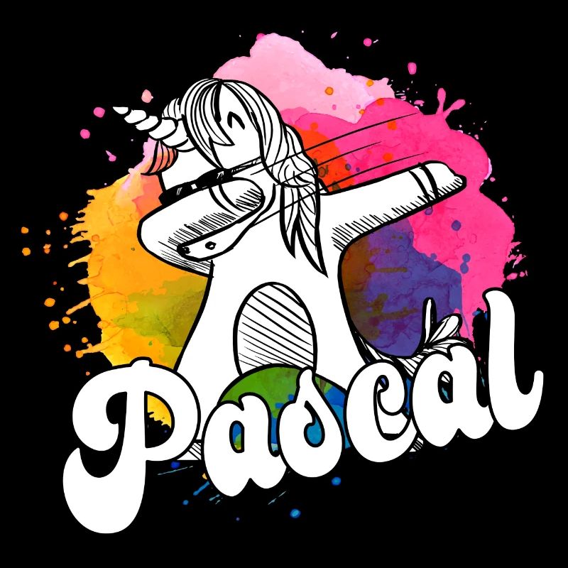 PASCAL - Beautiful Boy Name with Cool Unicorn