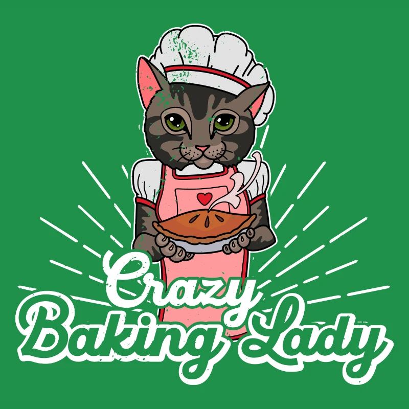 Baker Baking Rolls Sourdough Cat Saying