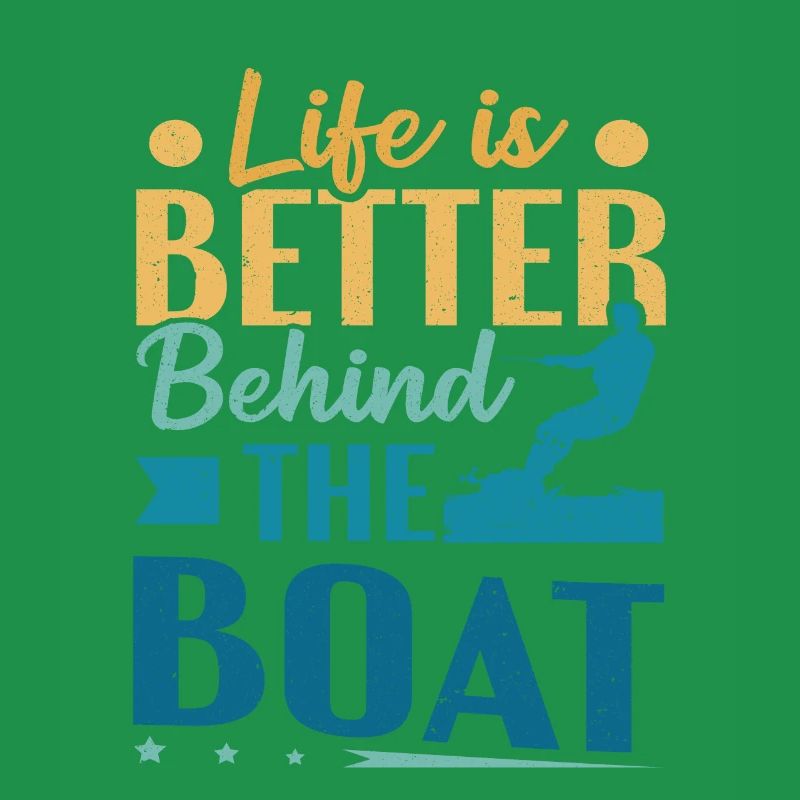 Das Leben ist besser hinter dem Boot Wakeboarding