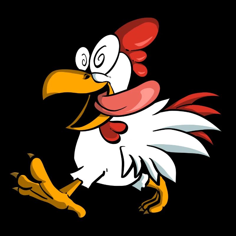 Funny hypnotized chicken