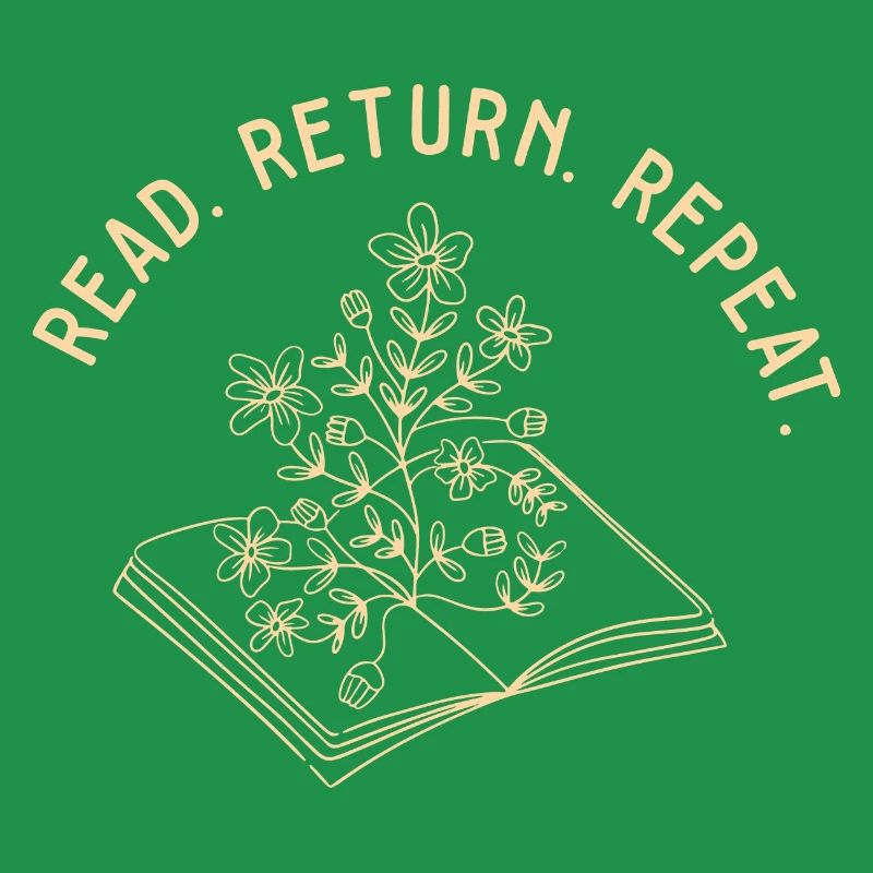 Librarian Read Return Repeat Library Worker Book