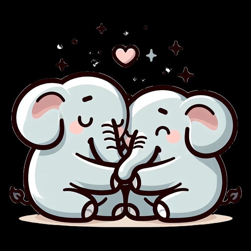 Two Elephants In Love
