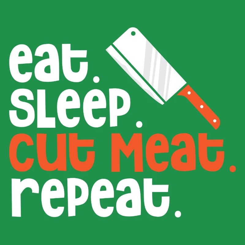 Fleisch schneiden Fleischer Metzger Hackfleisch