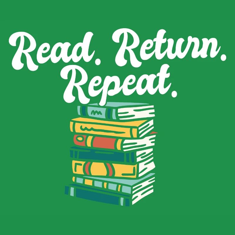 Librarian Read Return Repeat Library Worker Book