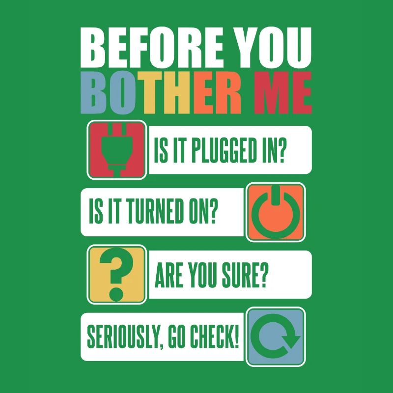 Avant de me déranger Informatiker Admin