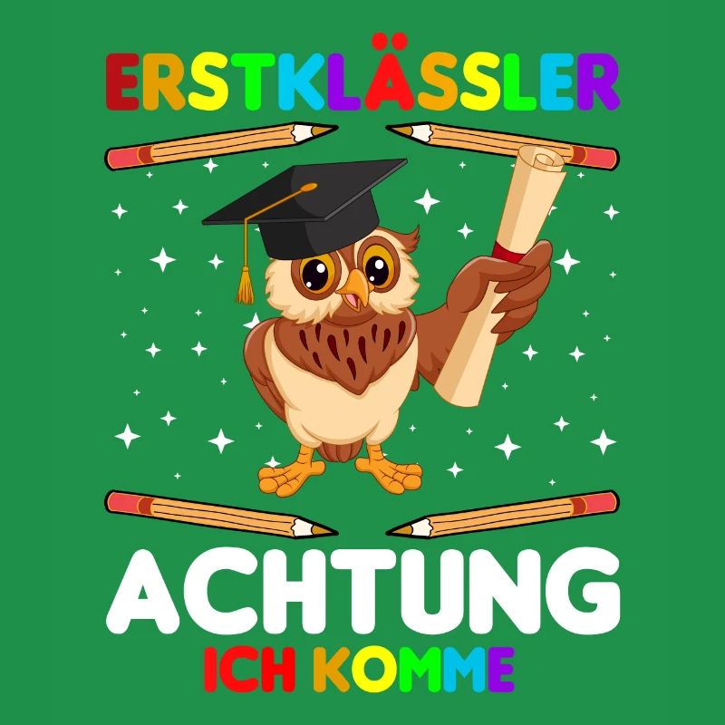 Erstklässler Schulkind Einschulung Eule
